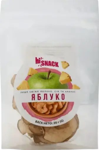 Чипси hiSnack яблучні з ананасом 20 г