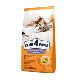 Сухий корм для котів Club 4 Paws Premium Indoor 4in1 14 кг - ягня