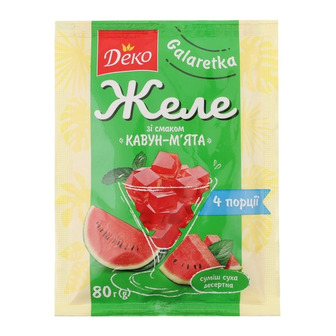Желе Деко з смаком Кавун-м'ята 80 г (4820241588879)