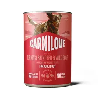 Вологий корм для собак Carnilove Adult Pate 400 г - індичка, оленина та дикий кабан
