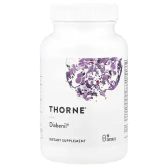 Норма цукру в крові, Diabenil, Thorne, 90 капсул
