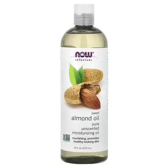 Олія солодкого мигдалю, Sweet Almond Oil, NOW Foods, Solutions, чиста зволожуюча олія, без запаху, 473 мл