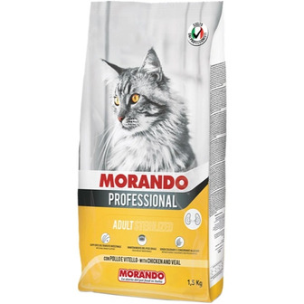 Корм сухий для стерилізованих котів Morando Adult Sterilized з куркою і телятиною 1.5 кг (8007520098113)