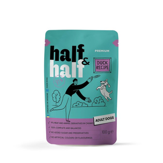 Корм вологий для собак Halfu0026Half Duck In Gravy For Adult Dogs з качкою 100 г (4820261921243)