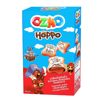 Печиво Ozmo Hoppo Cikolatalı із шоколадним кремом, 40 г
