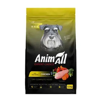 Cухий корм для собак AnimAll Adult 12 кг - курка