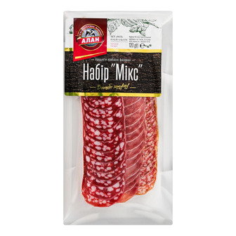 Ковбаса Алан Мікс нарізка 120 г (4823036504344)