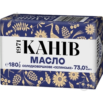 Масло Канів Селянське солодковершкове 73% 180 г