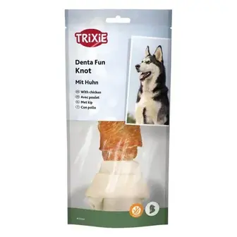 Ласощі для собак Trixie Denta Fun Knots 18 см 1 шт 120 г - курка