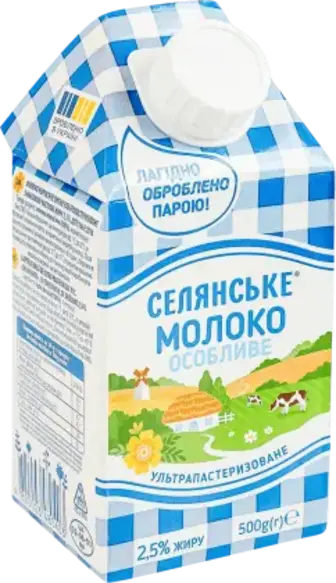 Молоко Селянське Особливе 2.5% 500 г