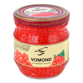 Ікра білкова червона зерниста 200г скло Vomond