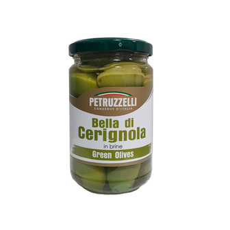 Зелені оливки Bella di Cerignola GGG в розсолі Petruzzelli 314 мл