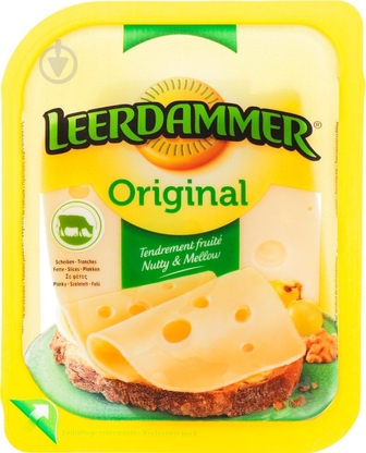 Сир ТМ Leerdammer твердий слайсований Original 45% 100г