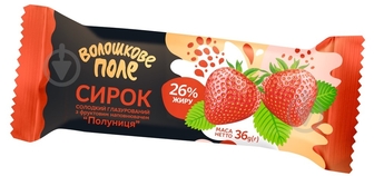 Сирок ТМ Волошкове поле глазурований 26% Полуниця 36 г