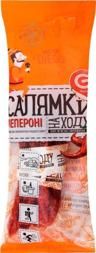 Ковбаски ТМ Глобино Салямки Пепероні (4820112652326)