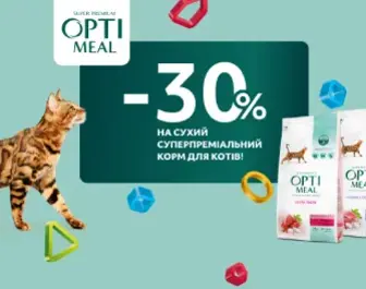 Знижки на корми Optimeal і Club 4 Paws