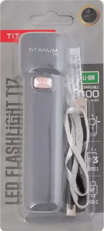 Портативний світлодіодний ліхтарик Titanum TLF-T17 50 Lm сірий
