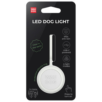 Ліхтарик для собак і котів Waudog Led у силіконовому чохлі, USB діаметр 3.7 см (4823089368337)