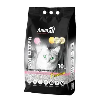 Наповнювач бентонітовий для котячого туалету AnimAll Premium 10 л - дитяча присипка