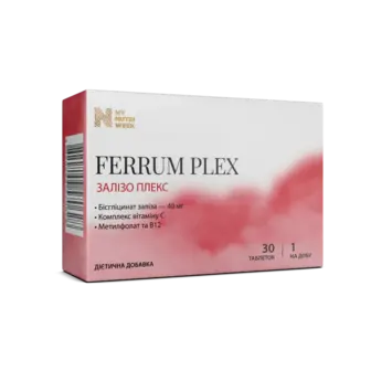 Залізо Плекс, Ferrum Plex, My Nutri Week, 30 таблеток