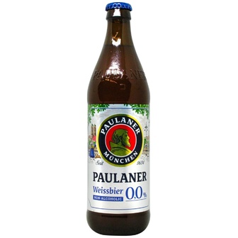 Пиво Paulaner Hefe-Weissbier Non-alcoholic світле нефільтроване 0,5 л