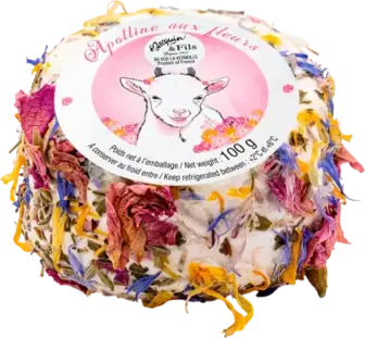 Сир P.Jacquin&Fils Шевре Квіти та цукерки з трояндою 45% 100 г