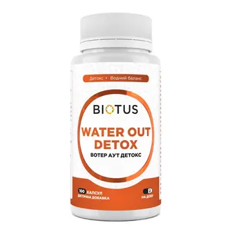 Вотер аут детокс, Water Out Detox, Biotus, 100 капсул