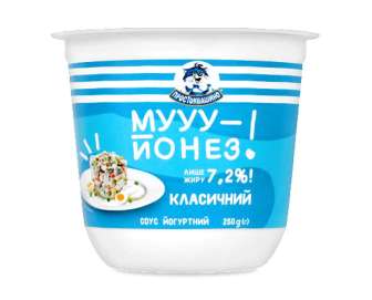 Соус йогуртовий "Простоквашино" "Муйонез" класичний 7,2%, 250г