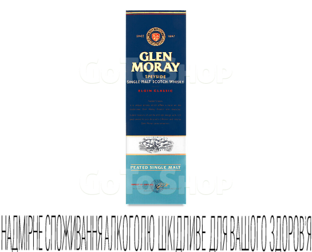 Віскі Glen Moray Peated Single Malt, 0,7л