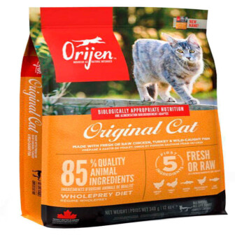 Orijen (Ориджен) Original Cat (Catamp;Kitten) – Сухий корм з м#039;ясом птиці і риби для кошенят і котів 340 г