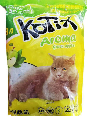 Kotix (Котікс) Aroma - Наповнювач силікагелевий для котячого туалету з ароматом яблука 3,8 л