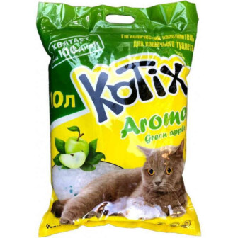 Kotix (Котікс) Aroma - Наповнювач силікагелевий для котячого туалету з ароматом яблука 10 л