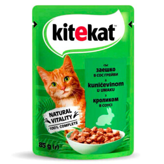 Kitekat (Кітікет) - Вологий корм з кроликом в соусі для котів 85 г