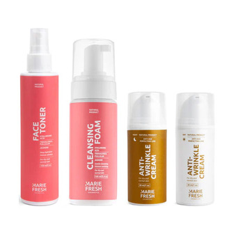 Подарунковий набір для обличчя Marie Fresh Cosmetics Найкращій мамі (пінка, 150 мл + тонік, 50 мл + денний крем, 30 ил + нічний крем, 30 мл)