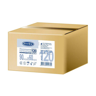 Пелюшки гігієнічні Білосніжка Компактні, 90*60 см, 120 шт