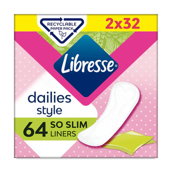 Щоденні прокладки Libresse Dailies Style So Slim ультратонкі, 64 шт