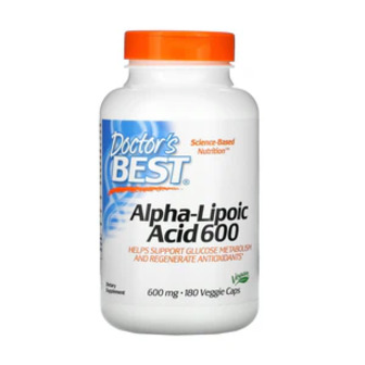 Альфа-ліпоєва кислота Doctor's Best Alpha-Lipoic Acid 600 мг, 180 веганських капсул