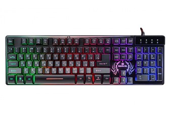 Клавіатура REAL-EL Comfort 7090 Backlit USB чорна з підсвічуванням