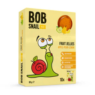 Натуральний фруктовий мармелад Bob Snail Яблуко-груша-лимон, круглий, 10*9 г