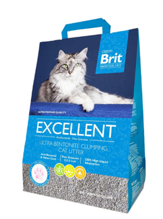 УЦІНКА!!! Наповнювач туалету для котів Brit Fresh Excellent, 5 кг (бентонітовий)