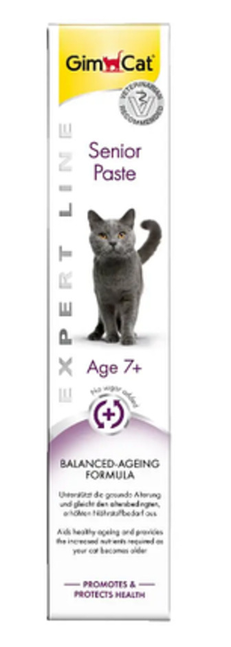 ТЕРМІН 08.2026!!! Ласощі для літніх котів GimCat Expert Line, Senior Paste 50 г (мультивітамін)