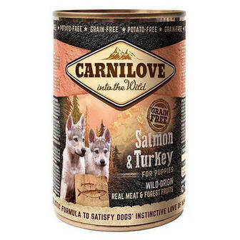 УЦІНКА Консерви для цуценят Carnilove Salmon & Turkey for puppies (лосось і індичка) 400 г