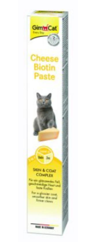 ТЕРМІН 12.2025!!! Ласощі для котів GimCat Cheese Biotin Paste 100 г - сир з біотином