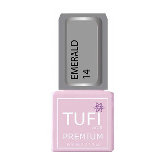 Гель-лак для нігтів Tufi Profi Premium Emerald 14 Благородний сірий, 8 мл