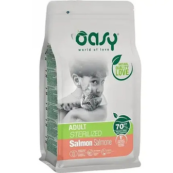 ТЕРМІН 05.2025!!! Сухий корм для котів Oasy Lifestage Sterilized лосось 7.5 кг