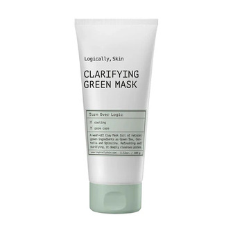 Очищувальна маска для обличчя Logically, Skin Clarifying Green Mask з глиною та спіруліною, 100 г