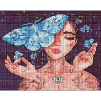 Алмазна мозаїка "Дотик метелика" ©lesya_nedzelska_art Ідейка AMO7451-UC 40х50 см