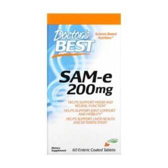 S-Аденозилметіонін Doctor's Best SAM-e 200 мг, 60 таблеток