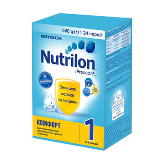 Дитяча суха суміш Nutrilon Комфорт 1, від 0 до 6 місяців, 600 г