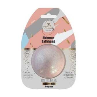 Бомба для ванни Be Trendy Shimmer Bath Bomb Олія троянди й перли, 100 г